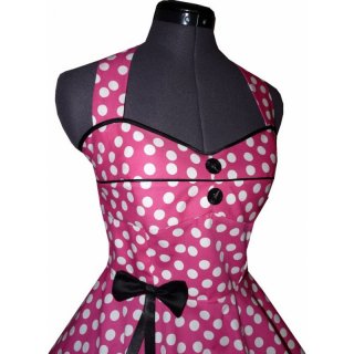 Petticoatkleid 50er Jahre Rockabilly pink wei schwarz 38