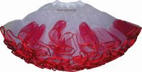 petticoat white-red flammed
