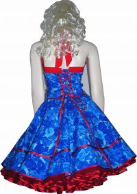 dress blue roses with tulleflower