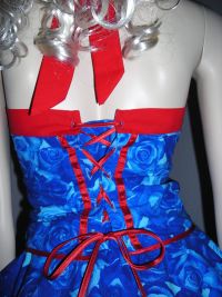 dress blue roses with tulleflower