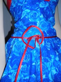 dress blue roses with tulleflower