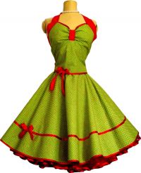 petticoat dress Sandy green-yellow-red