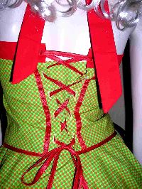 petticoat dress Sandy green-yellow-red