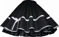 skirt black with satinribbon dots white