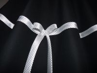 skirt black with satinribbon dots white
