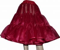 Organdy petticoat bordeaux shiny