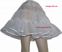 Shiny chiffon petticoat white