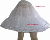 Shiny chiffon petticoat white