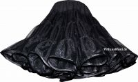 Shiny chiffonpetticoat black