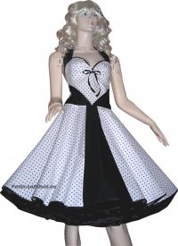 vintagedress white - little black Dots