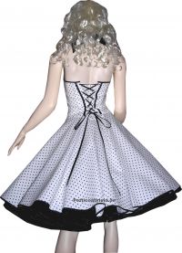 vintagedress white - little black Dots