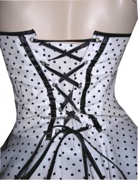 vintagedress white - little black Dots