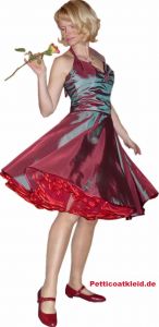 Taftdress red green shiny