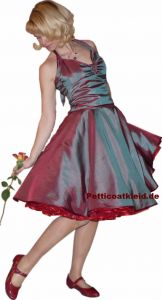 Taftdress red green shiny