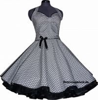 Retrodress 2 black white flowers