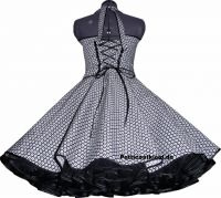 Retrodress 2 black white flowers