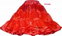 Organdy petticoat red shiny