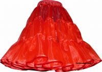 Organdy petticoat red shiny