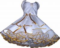 Eleance weddingdress with golden satin ribbon