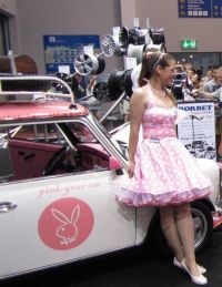 50th Corsagedress rose white polka dots