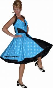 vintagedress 2 turquoise - little white  Dots black bearers