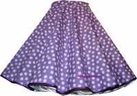 Danceskirt purple dots white 15mm