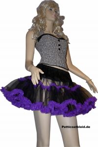 Hot sexy short black petticoat volant purple model 2