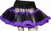Hot sexy short black petticoat volant purple model 2