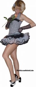 petticoat white with black strip 30 cm