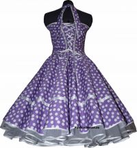 50th petticoatdress purple dancing dots black white ribbon