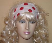 hairband white-red polka dots
