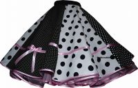 Danceskirt black white  with dots Model2