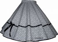 Danceskirt white with dots big and small