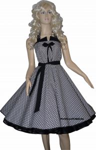 Retrodress Lotta black white flowers