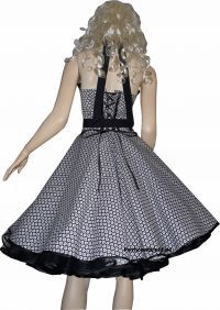 Retrodress Lotta black white flowers
