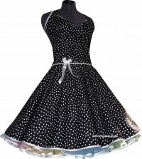Rockabillydress 2 black white medium dottis medium
