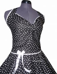 Rockabillydress 2 black white medium dottis medium