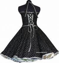 Rockabillydress 2 black white medium dottis medium
