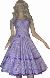 retrodress purple white flowers model 2