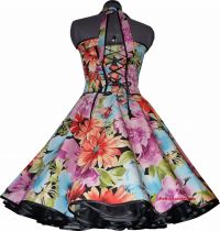 50th dress with big flowers