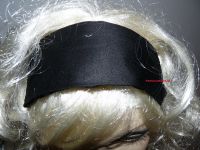 hairribbon black satincotton