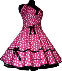 50th petticoatdress 3 pink dancing white dots