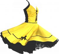 Petticoatdress 2 Sandy yellow and black bearers