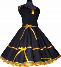 two-in-one dress  - Rockabilly  black - modell 6