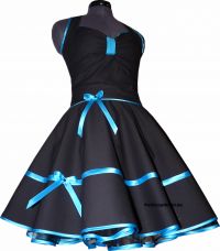 two-in-one dress  - Rockabilly  black - modell 6