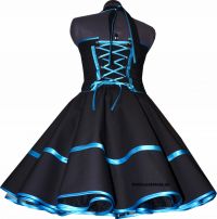 two-in-one dress  - Rockabilly  black - modell 6