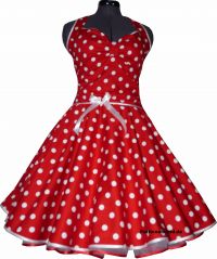 dress Rockabilly 2 black white dots 15mm