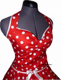 dress Rockabilly 2 black white dots 15mm