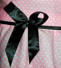 Dress Rockabilly 2 in 1: rose - small white polka dots and blac
