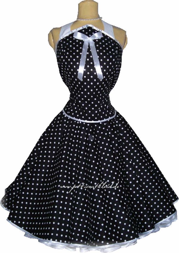 Kleid Mary schwarz-wei&szlig;e Punkte